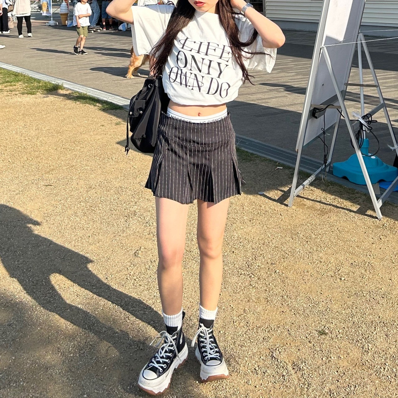 <LE2242918> ストライプミニスカート