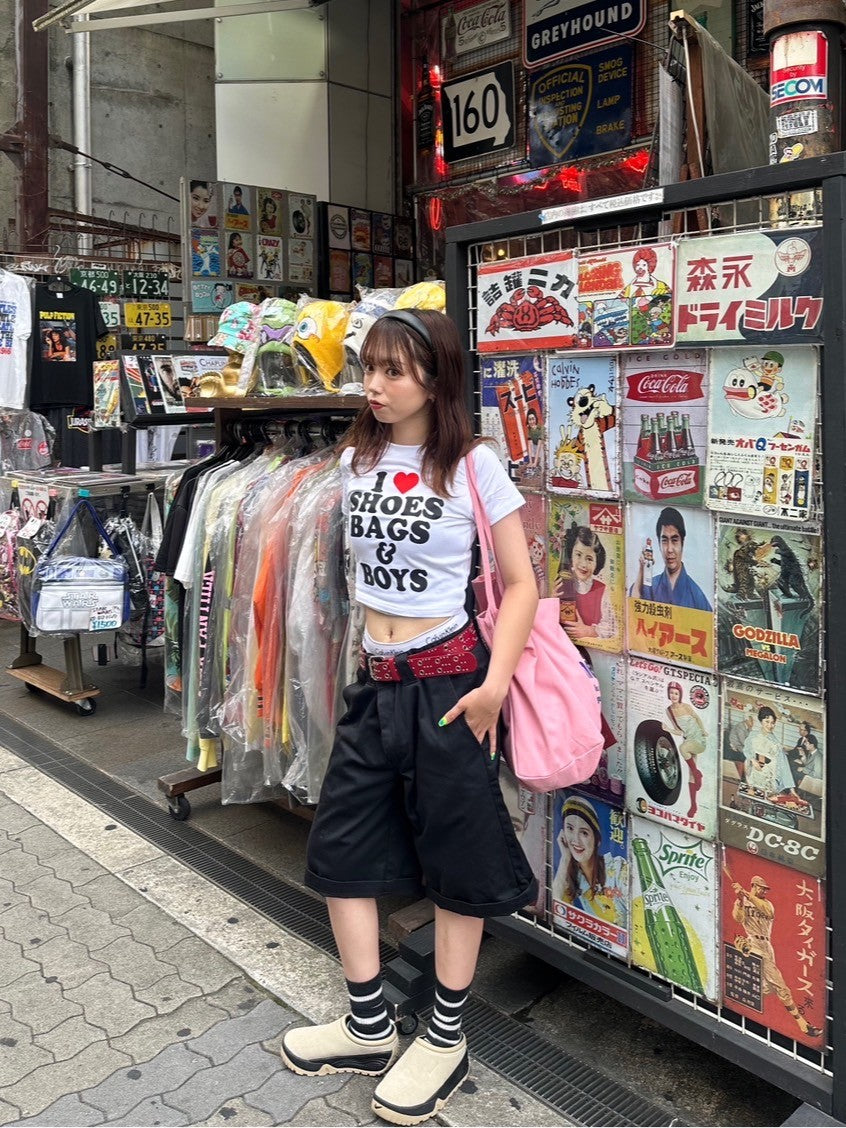 <LE2242926> ロゴクロップドTシャツ