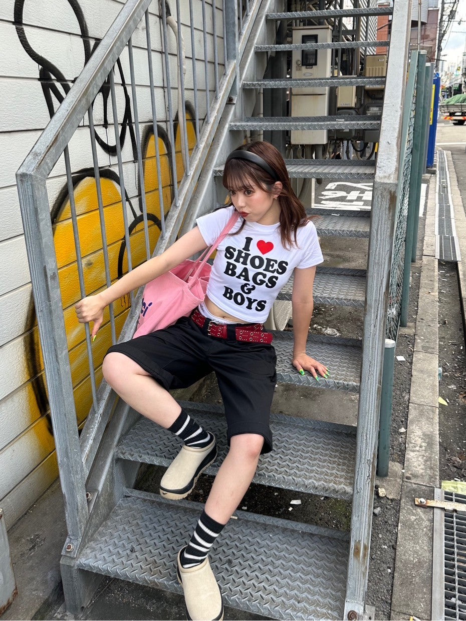 <LE2242926> ロゴクロップドTシャツ