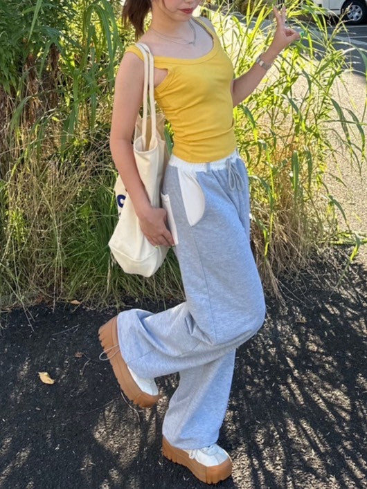 <LE2242932> バイカラースウェットパンツ