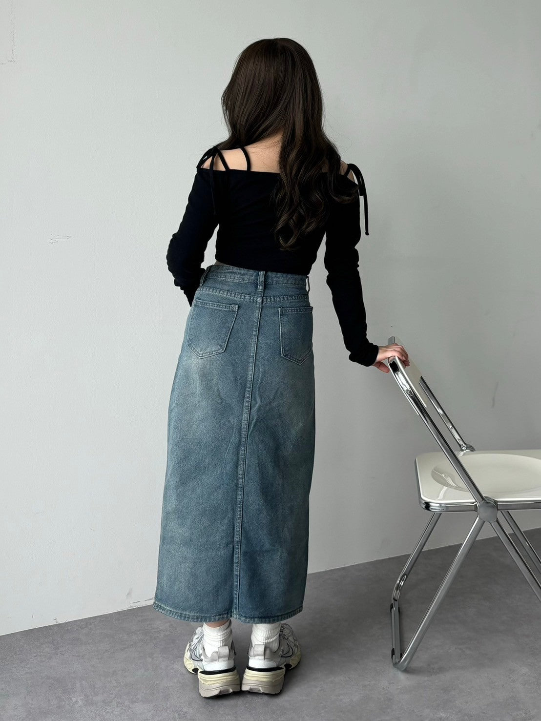 <RN2242004> スリットデニムスカート