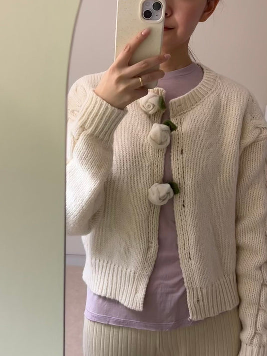 <FL2233509> rose cardigan