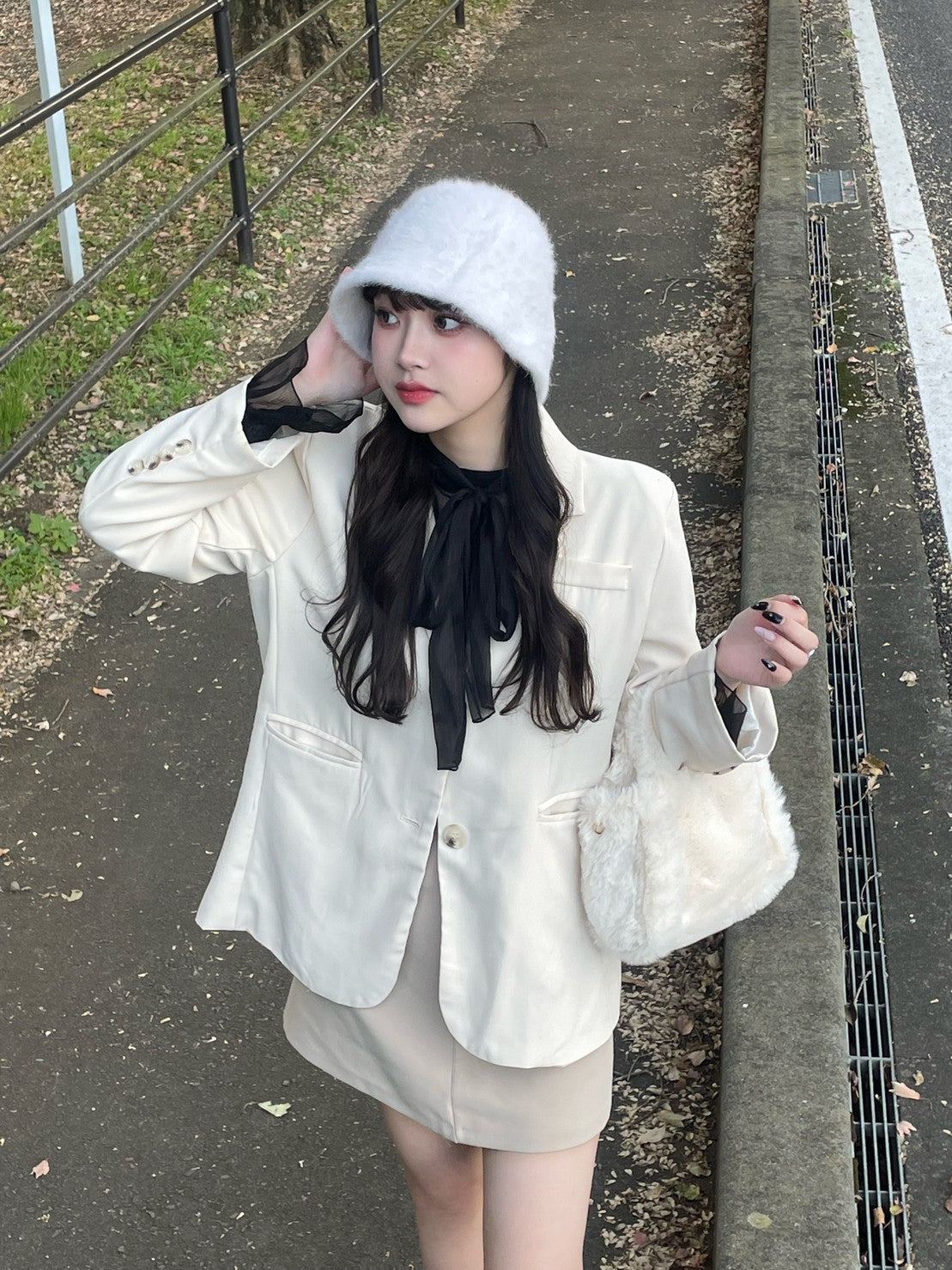 ※残りわずか!<QU1233202> モコモコ2wayバッグ