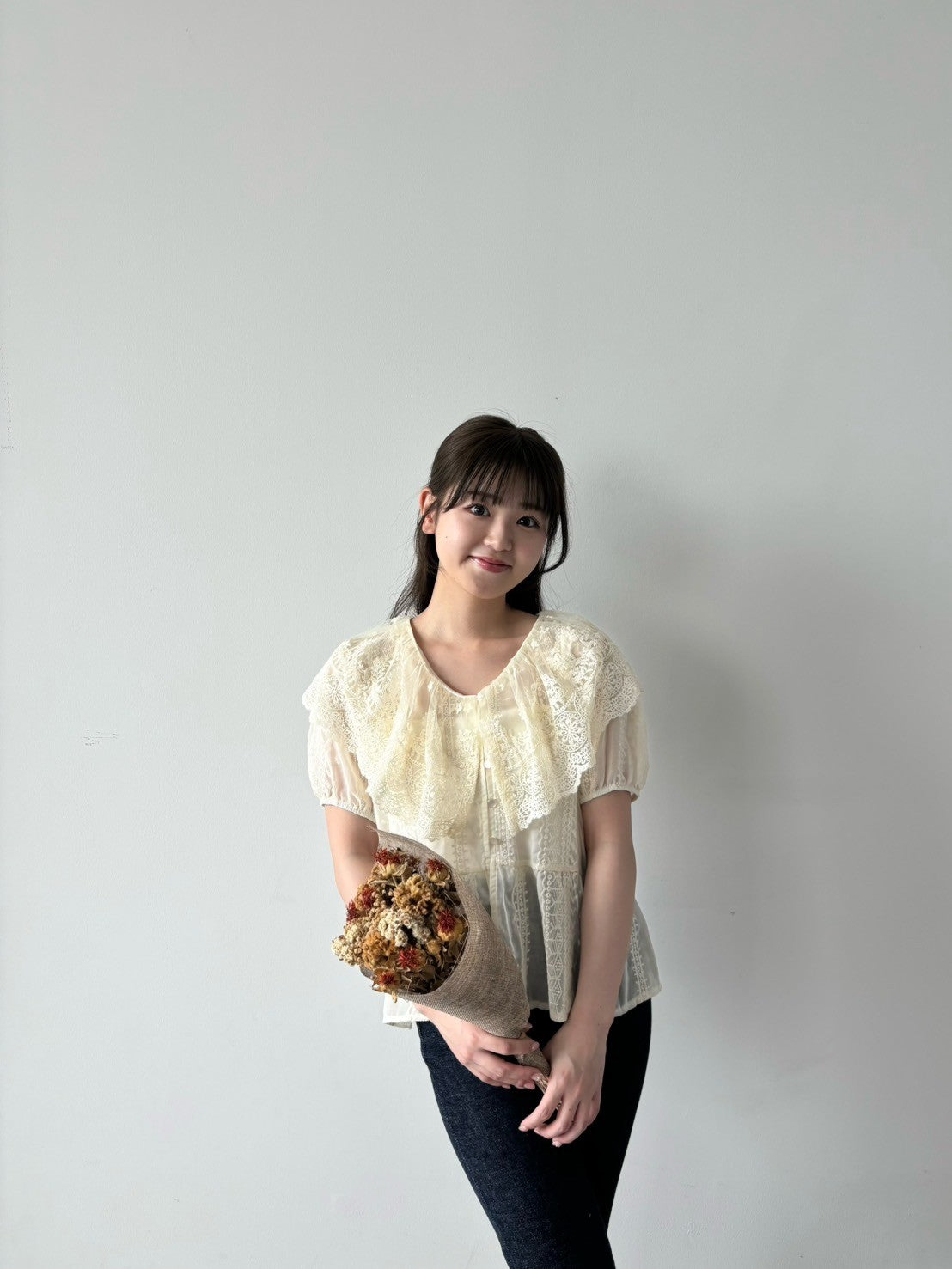 <RN2242011> レースカラーブラウス