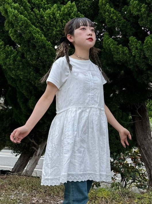 <IT2242408> コットンレースチュニック