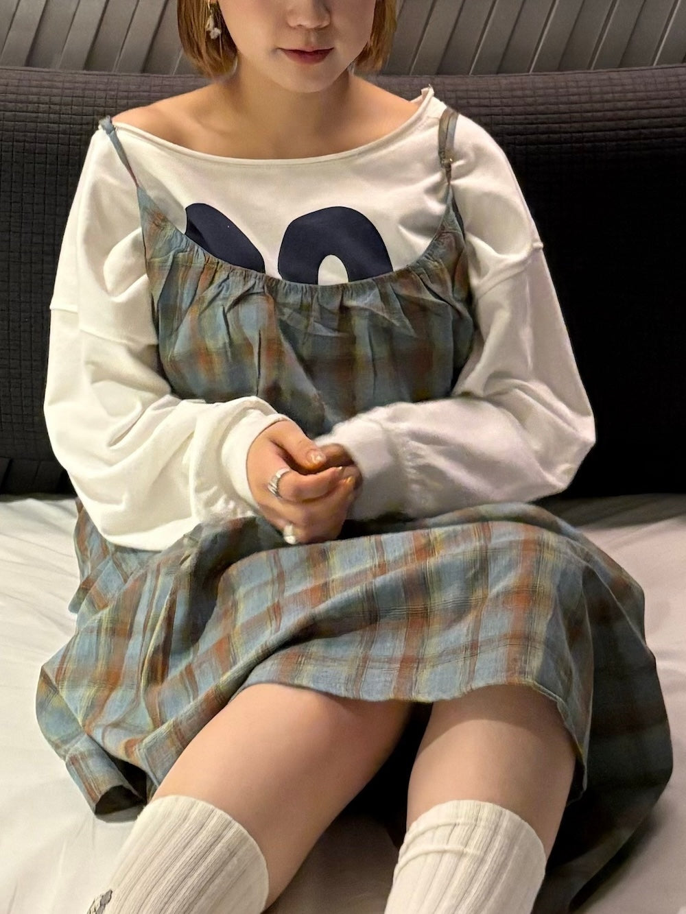 <IT2243410> チェックキャミワンピース