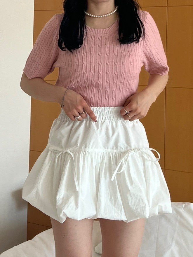 <IT2242414> 半袖ニットトップス