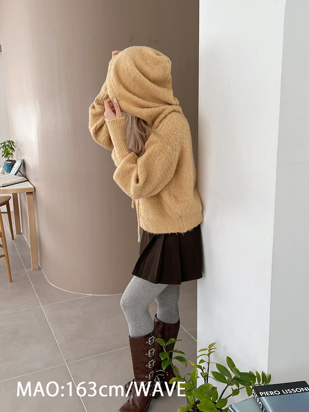 <SL2244643> フーディーモヘアニット