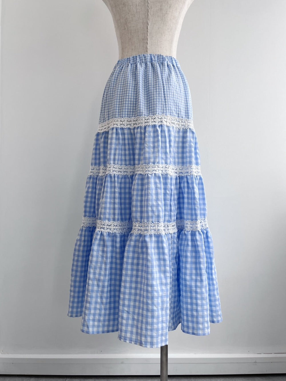 <SL2241667> ギンガムチェックティアードスカート