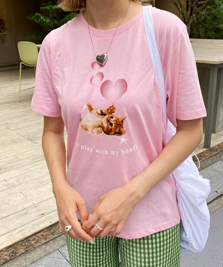 <SL2233613> ネコハートTシャツ