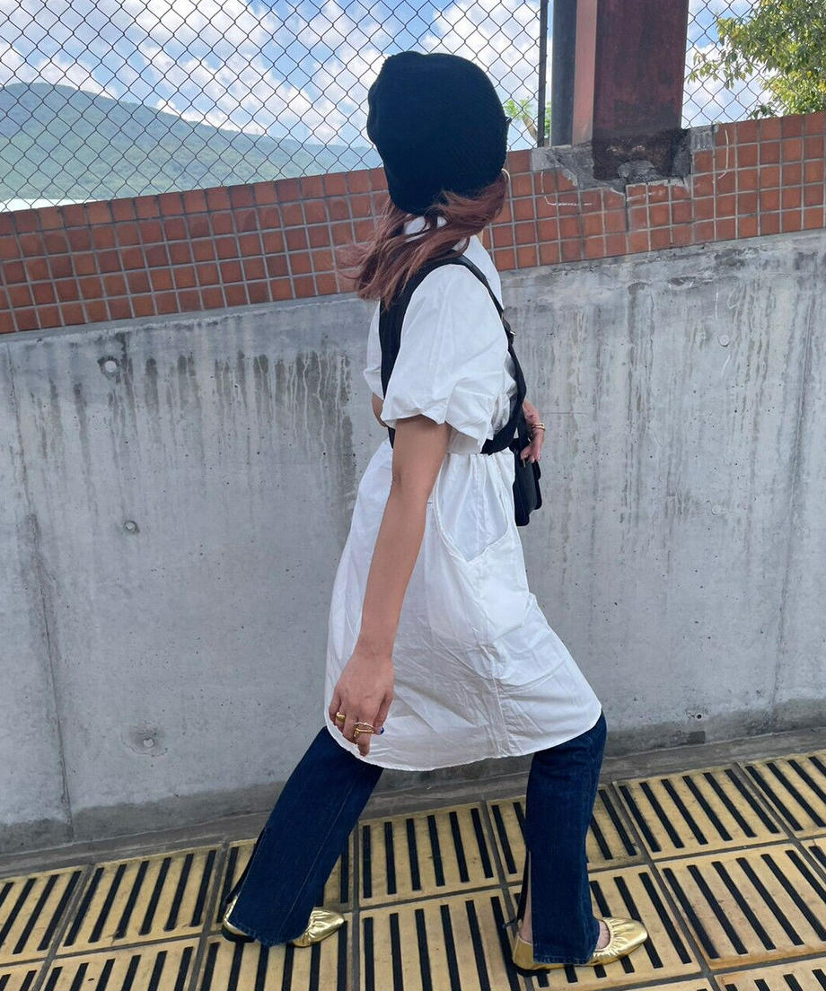 <AN2233305> リボンシャツミニワンピース