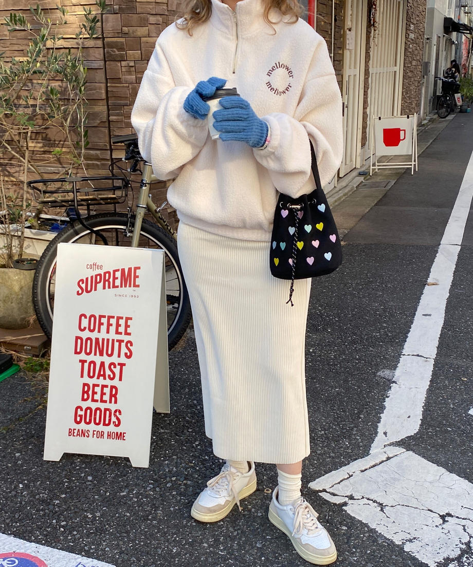 <SL1223701> 2WAYハート刺繍巾着バッグ