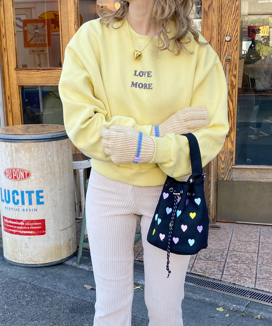 <SL1223701> 2WAYハート刺繍巾着バッグ