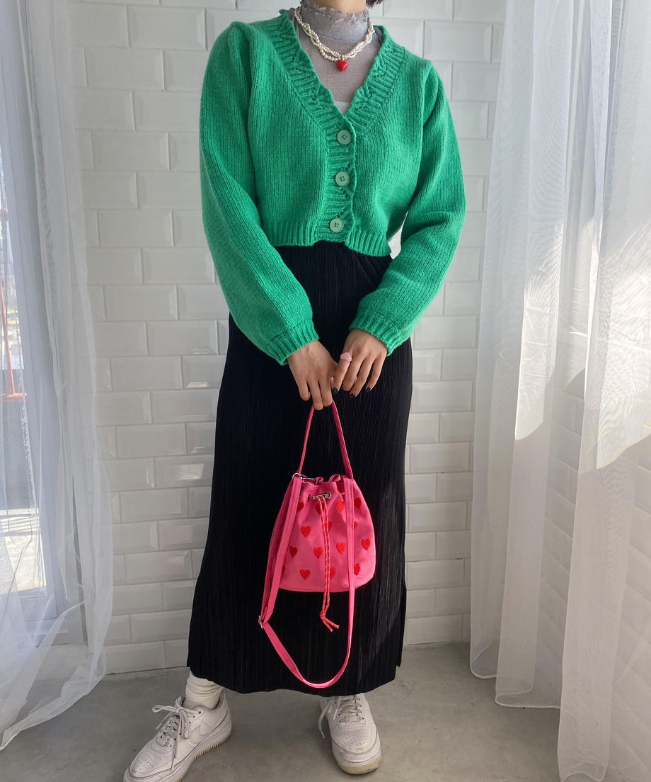 <SL1223701> 2WAYハート刺繍巾着バッグ