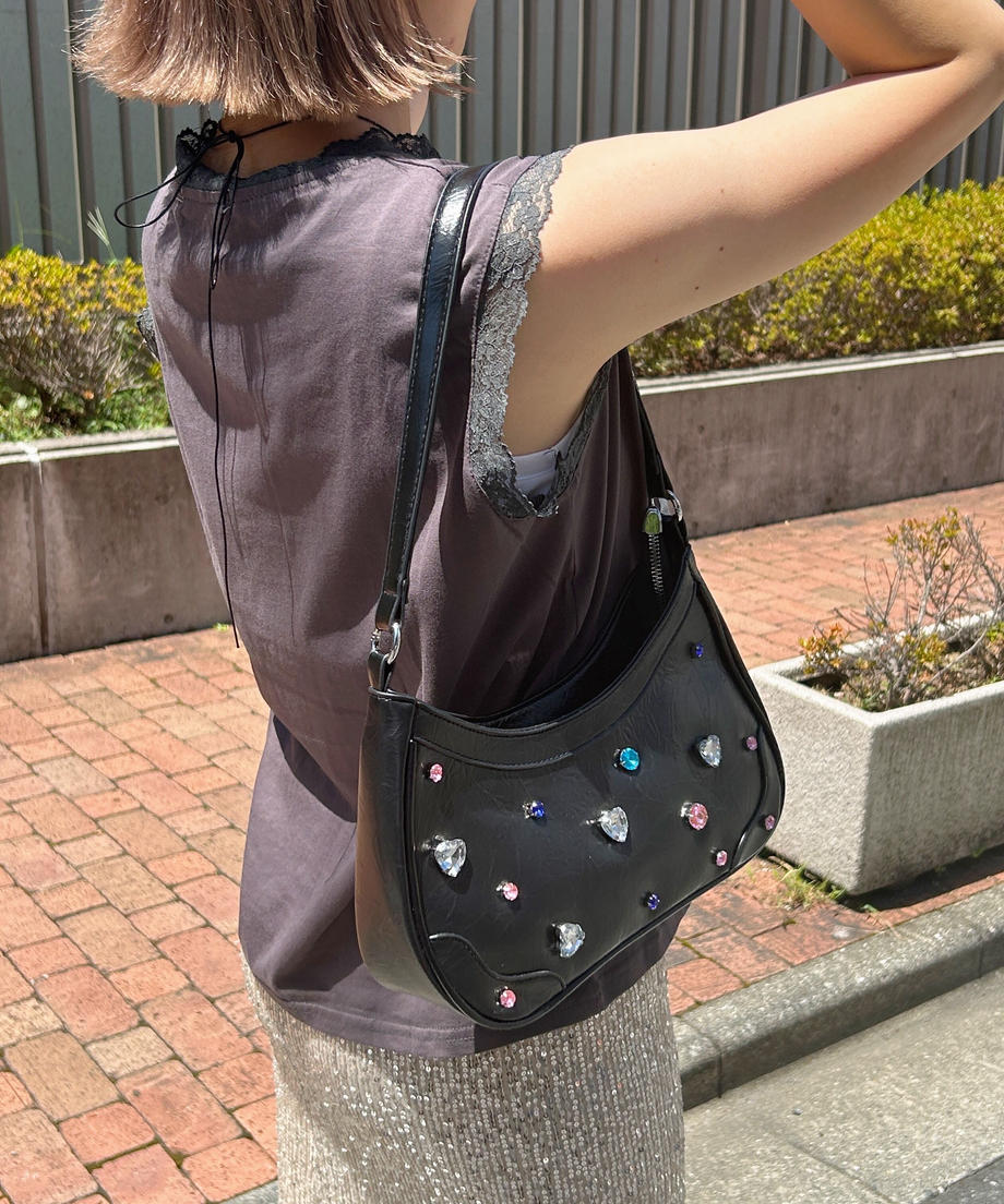 <SL1233603> 2WAYビジューミニショルダー