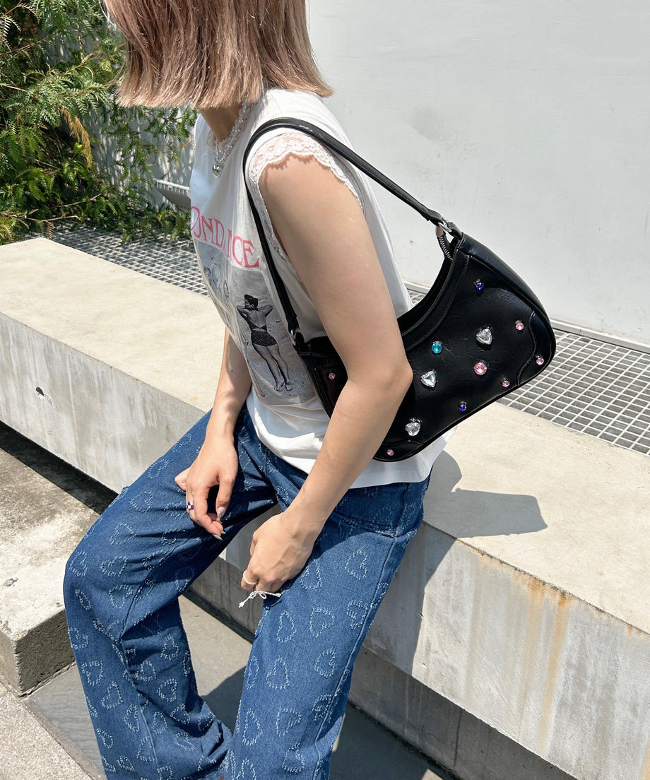 <SL1233603> 2WAYビジューミニショルダー
