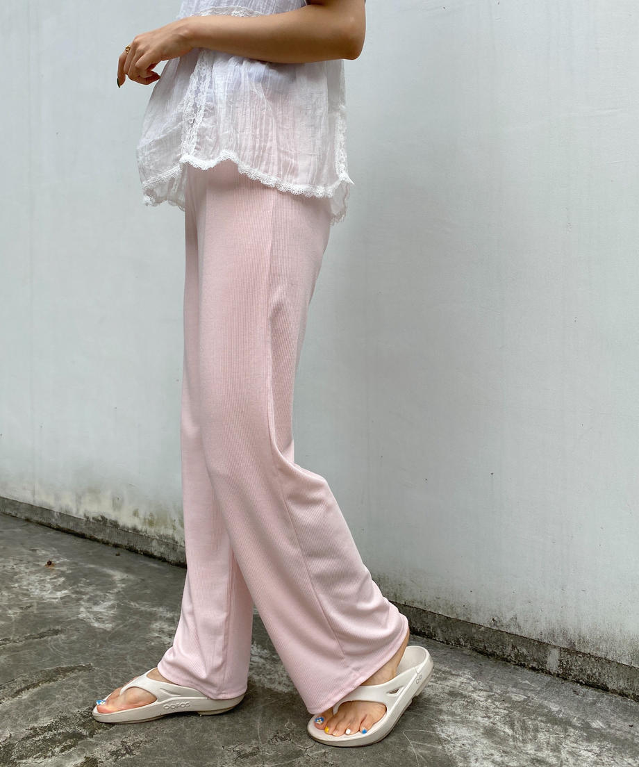 <SL2222783> リラックスリブワイドパンツ