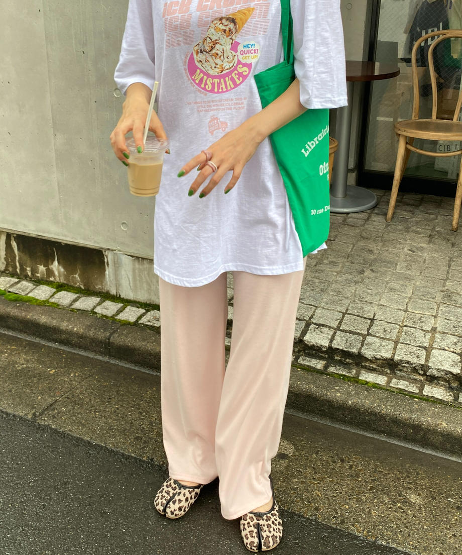 <SL2222783> リラックスリブワイドパンツ