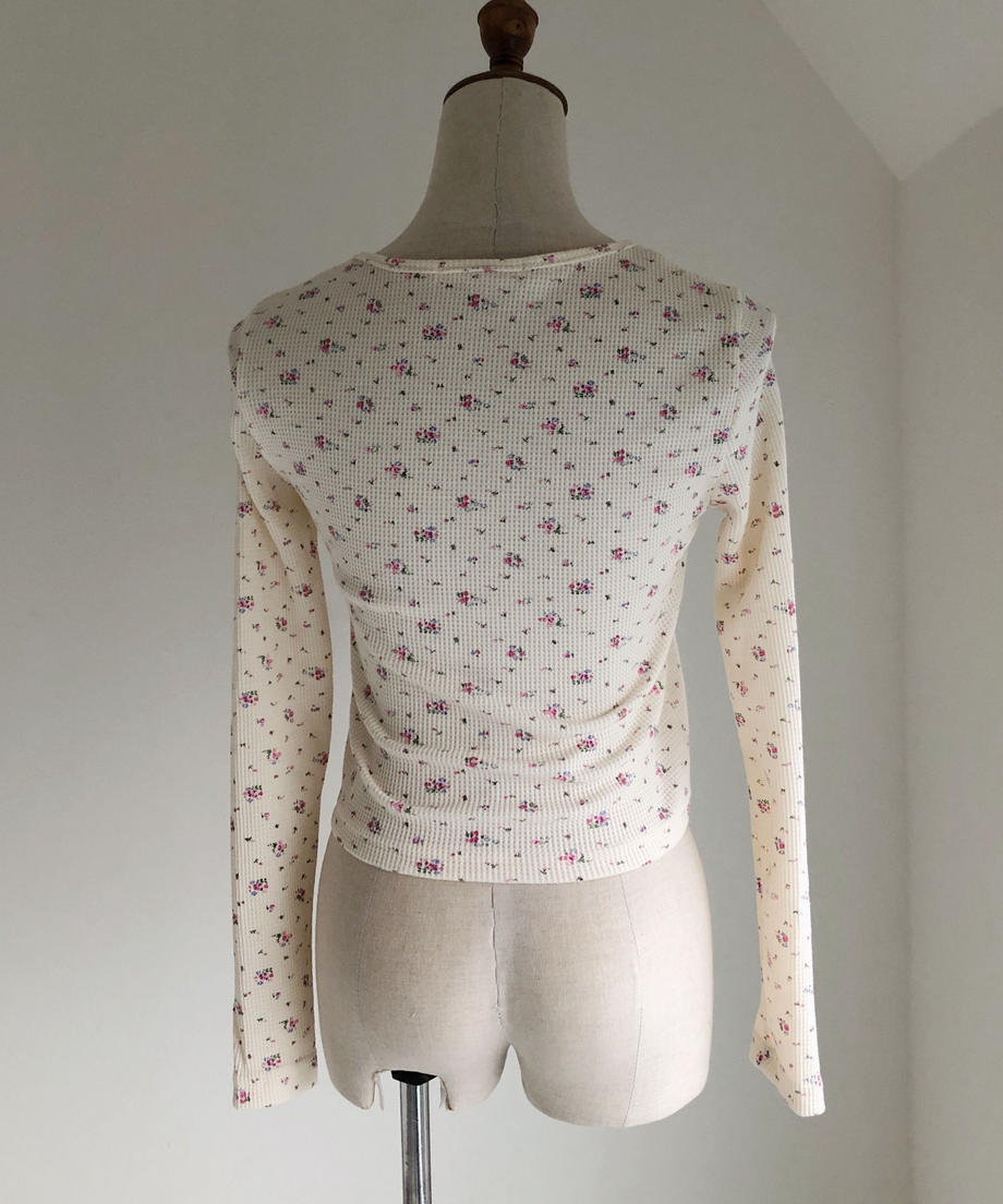<SL2223719> レトロフラワーワッフルTOPS