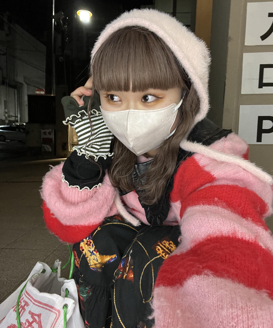 <SL2223730> カラーボーダーボリュームニット