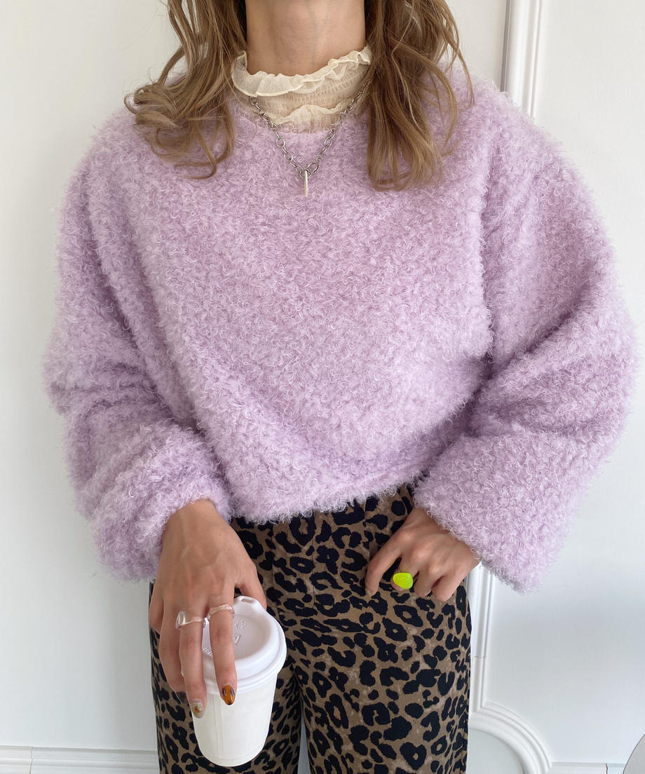 <SL2224608> メロウハイネックシャーリングシアーTOPS