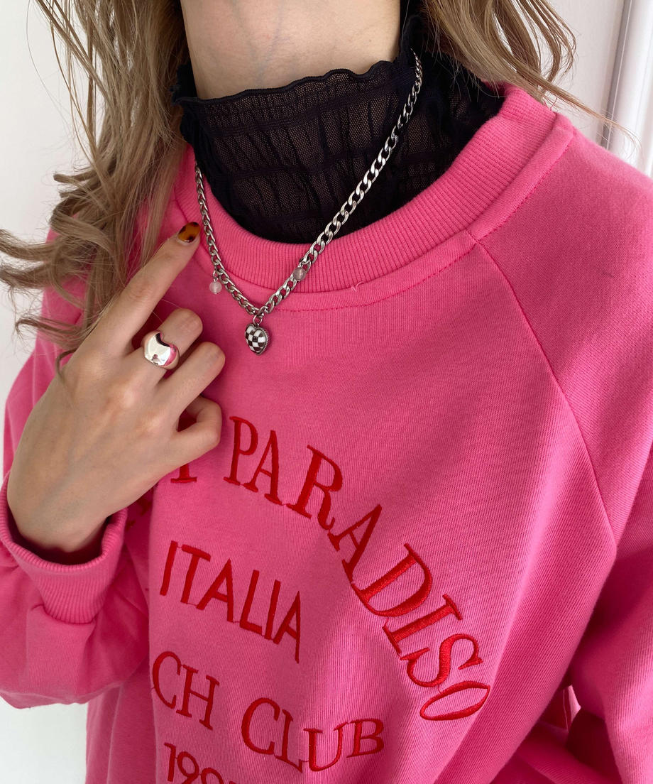 <SL2224608> メロウハイネックシャーリングシアーTOPS