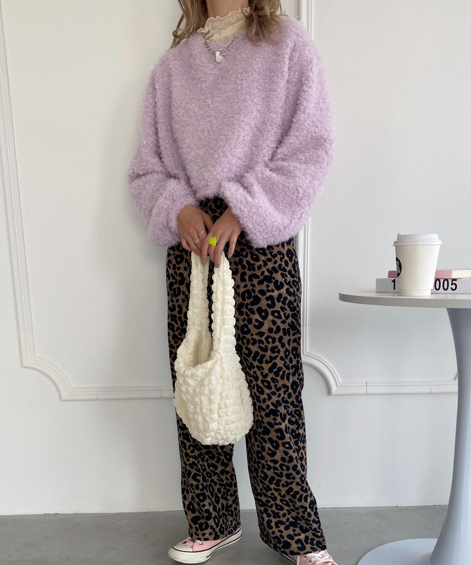 <SL2224608> メロウハイネックシャーリングシアーTOPS