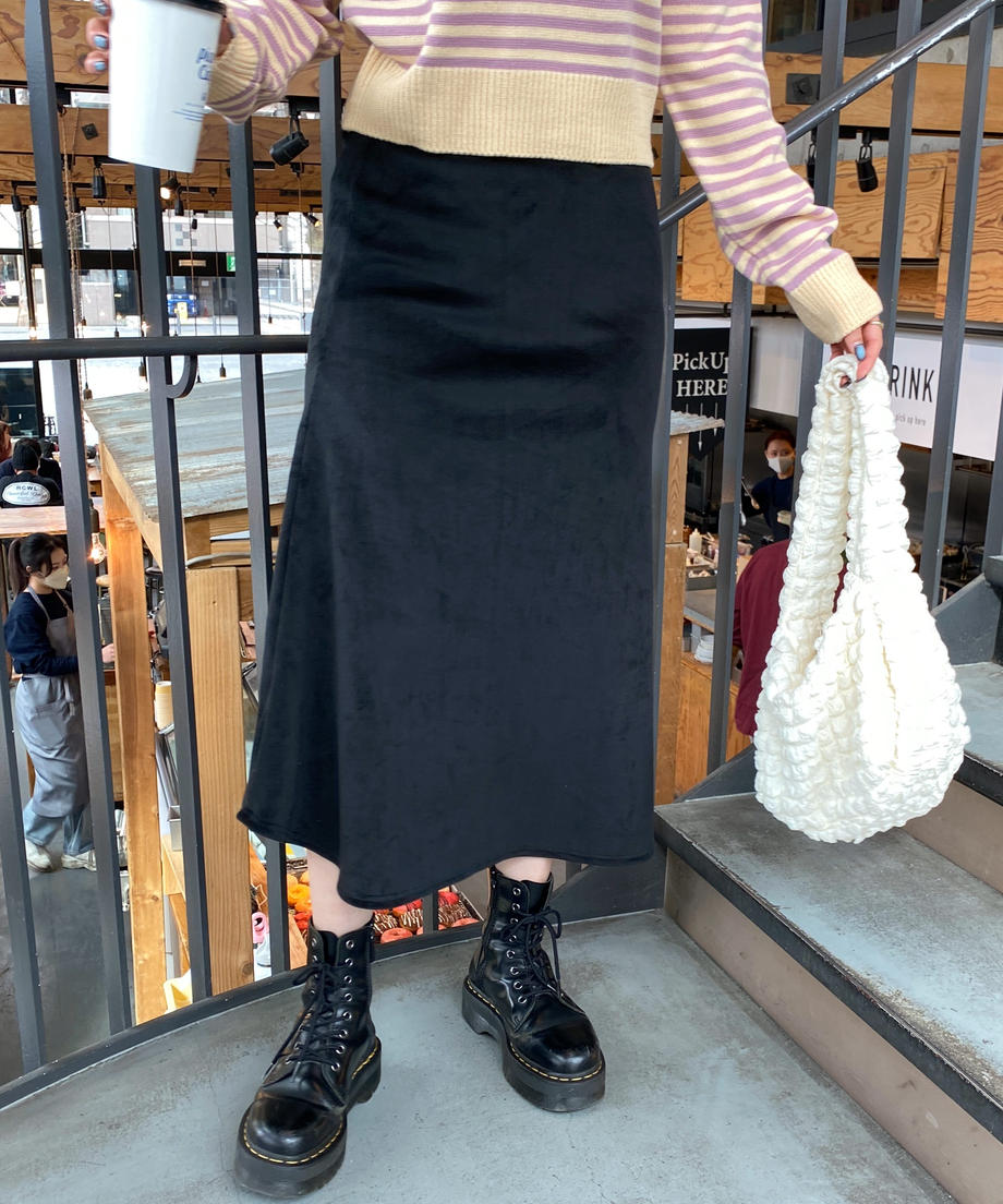 <SL2231629> カットコールフレアロングスカート