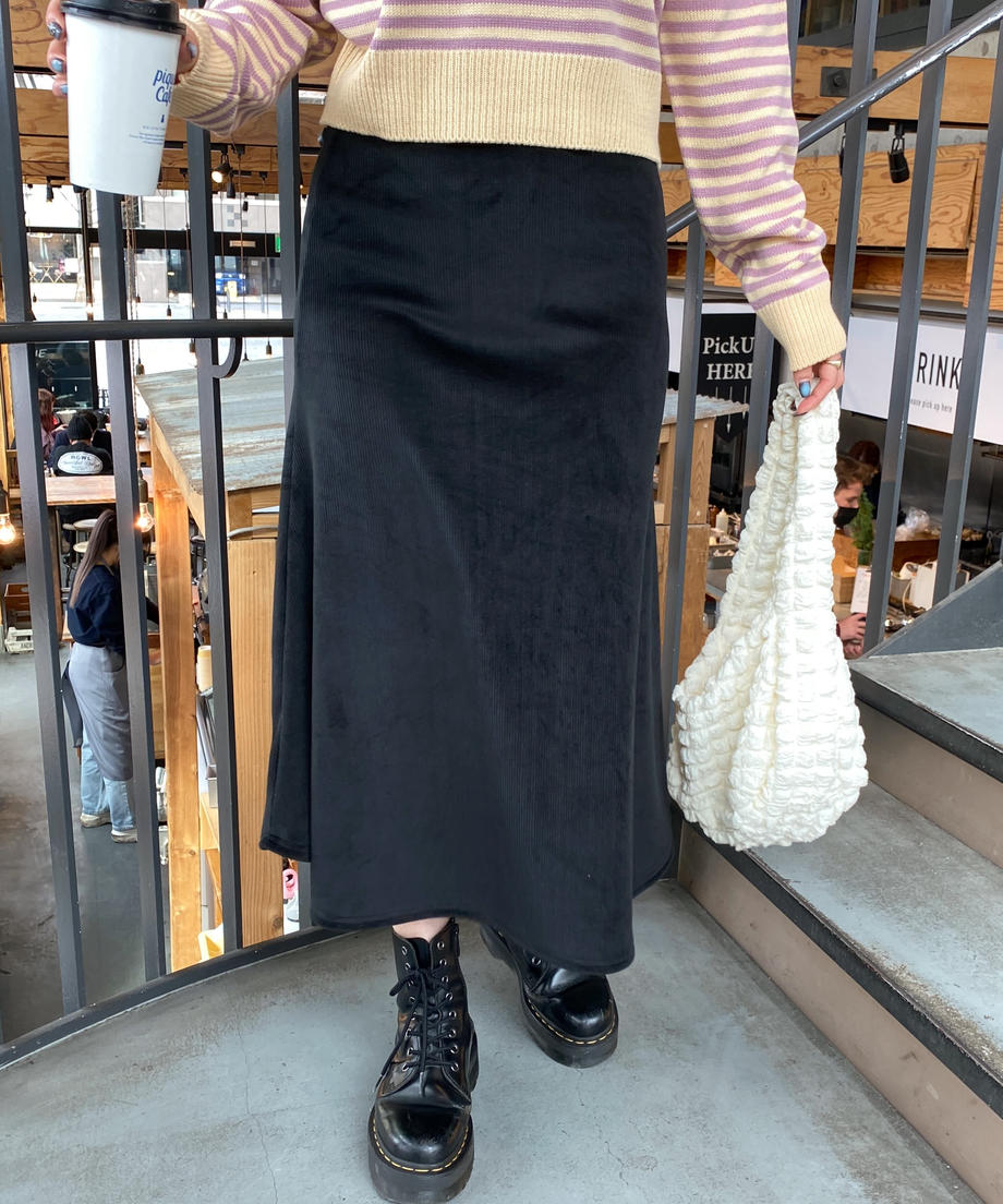 <SL2231629> カットコールフレアロングスカート