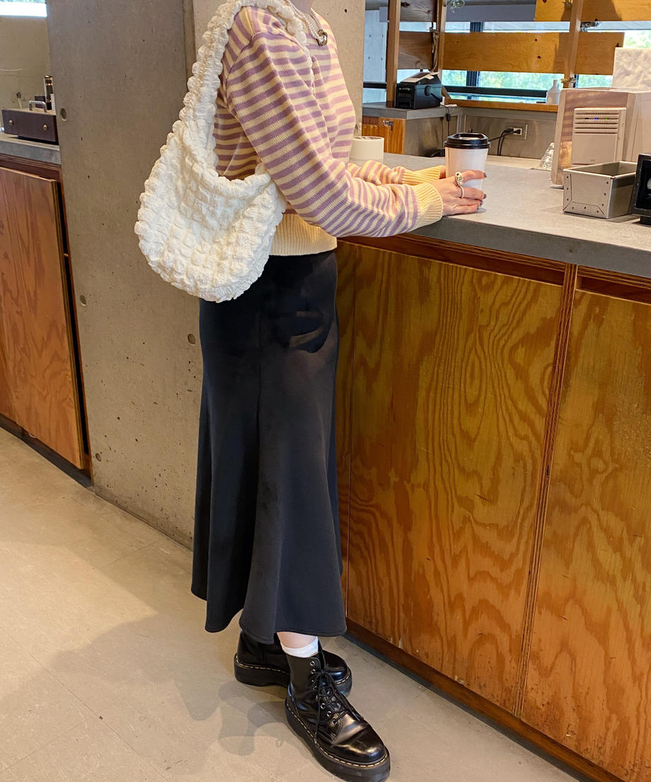 <SL2231629> カットコールフレアロングスカート