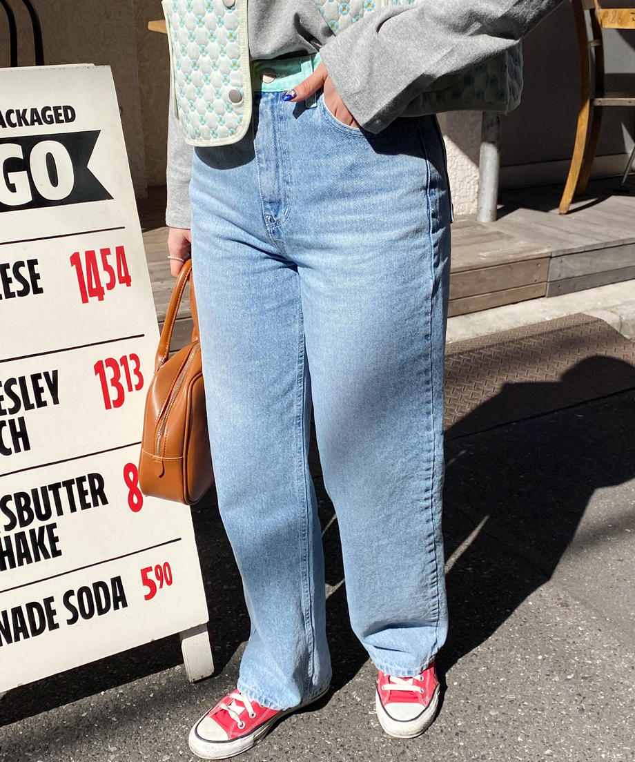 <SL2231645> bicolor wide denim