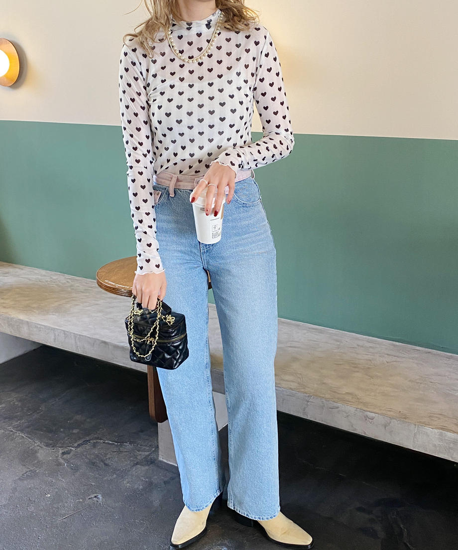 <SL2231645> bicolor wide denim