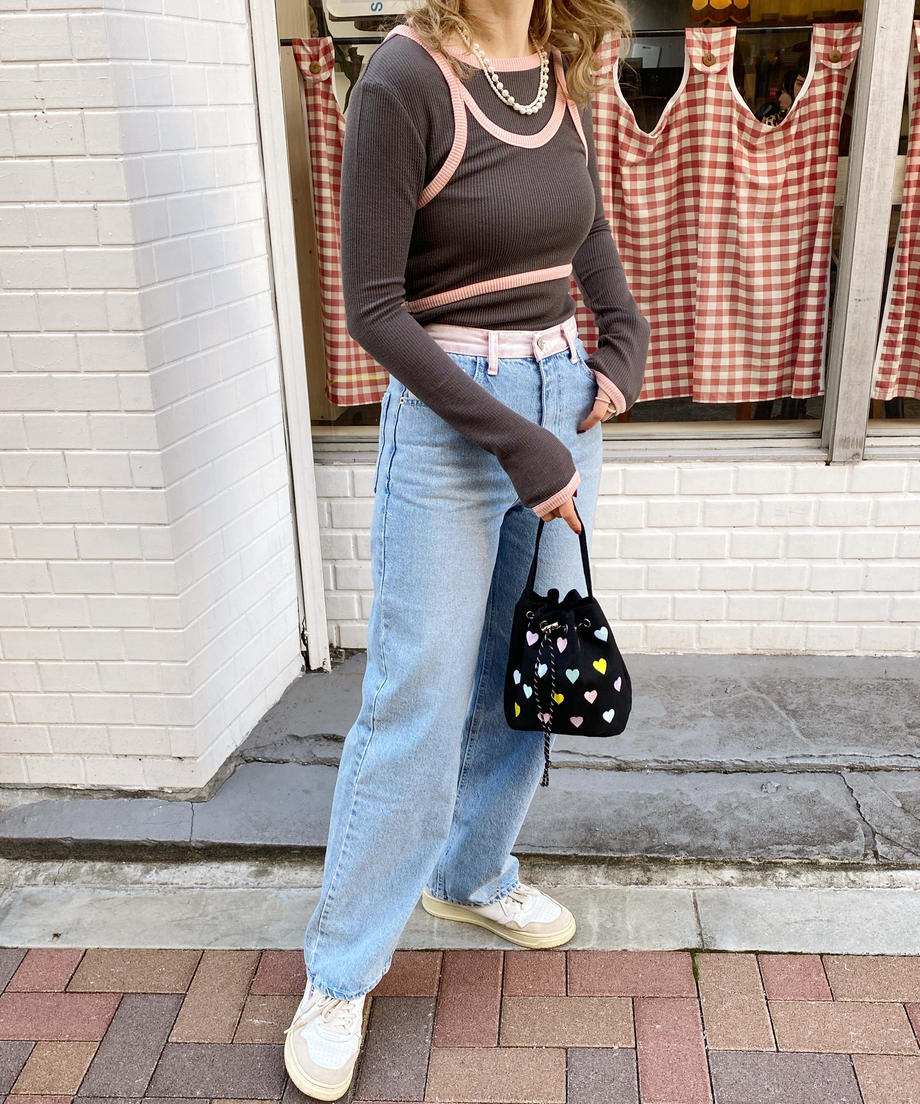 <SL2231645> bicolor wide denim