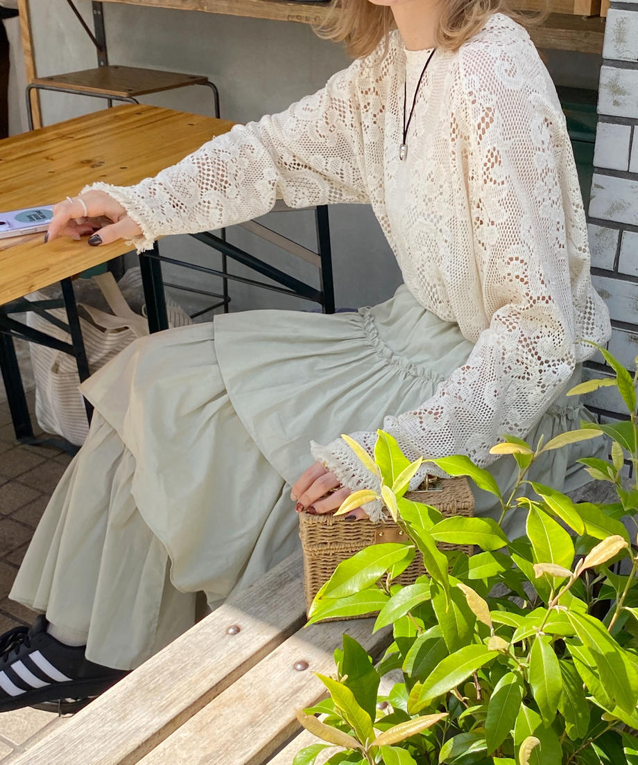 ※残りわずか! <SL2231660> fringe crochet knit
