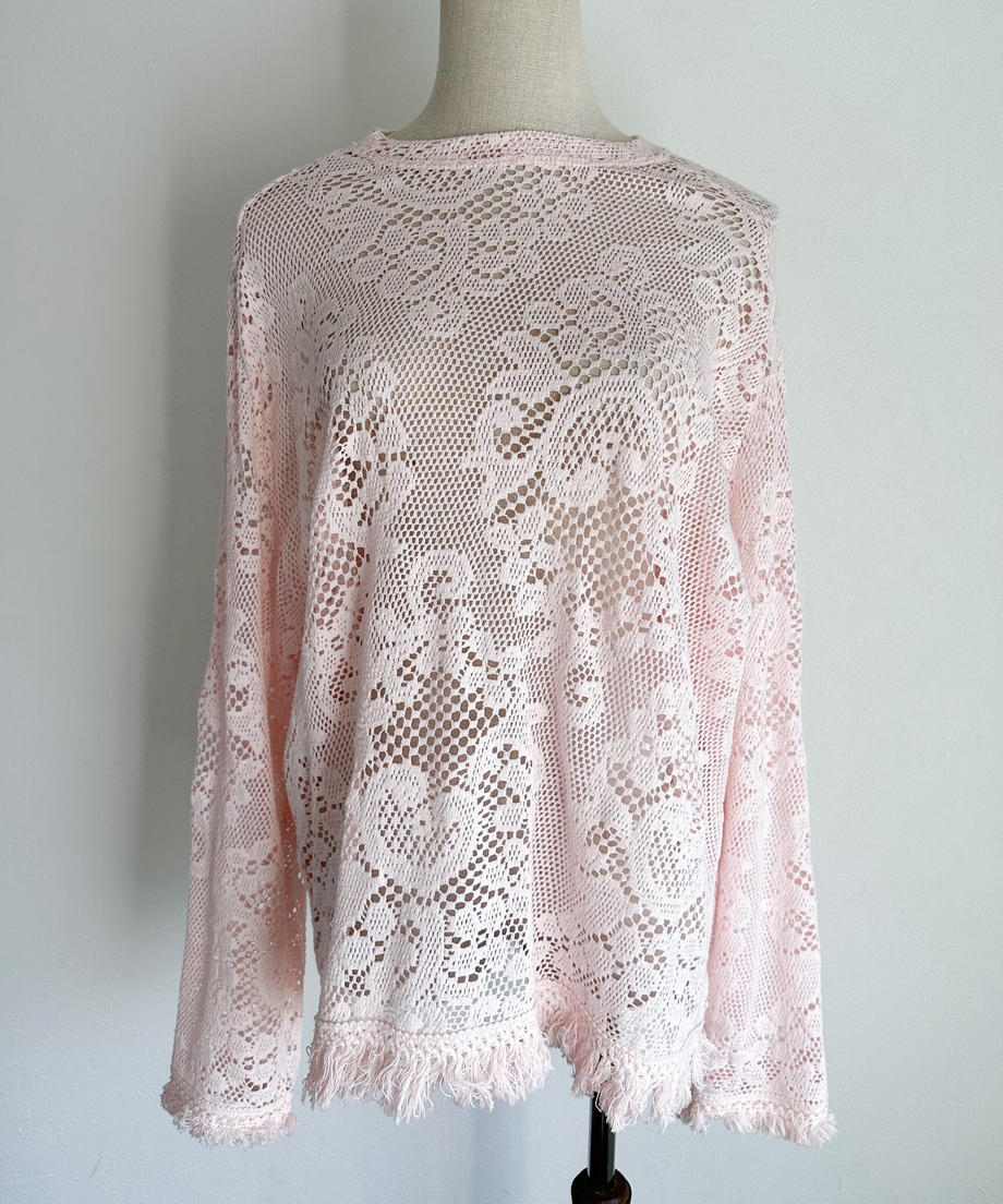 ※残りわずか! <SL2231660> fringe crochet knit