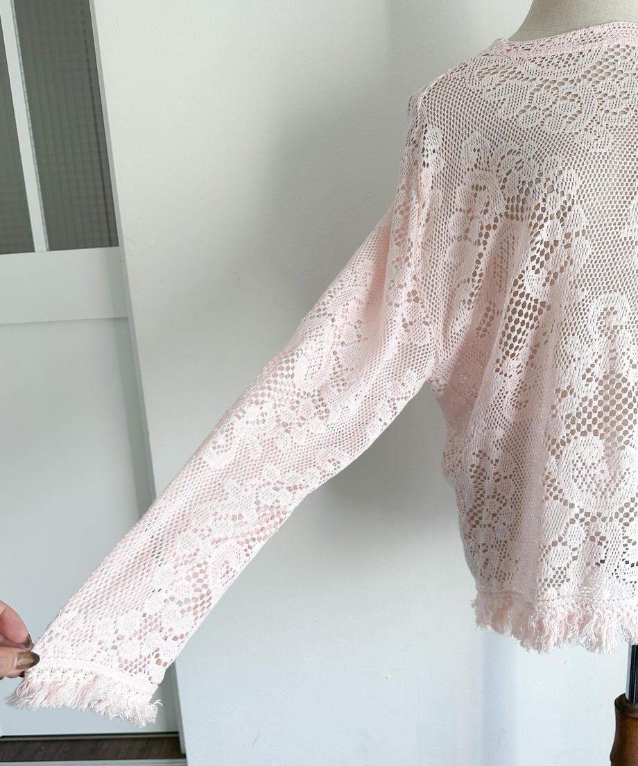 ※残りわずか! <SL2231660> fringe crochet knit