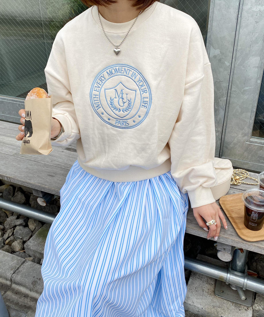 <SL2231691> stripe volume skirt