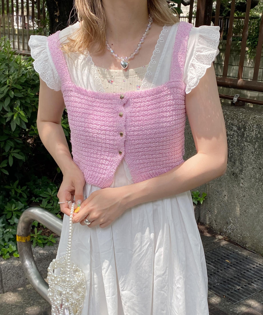 <SL2232716> ハートボタンニットビスチェ