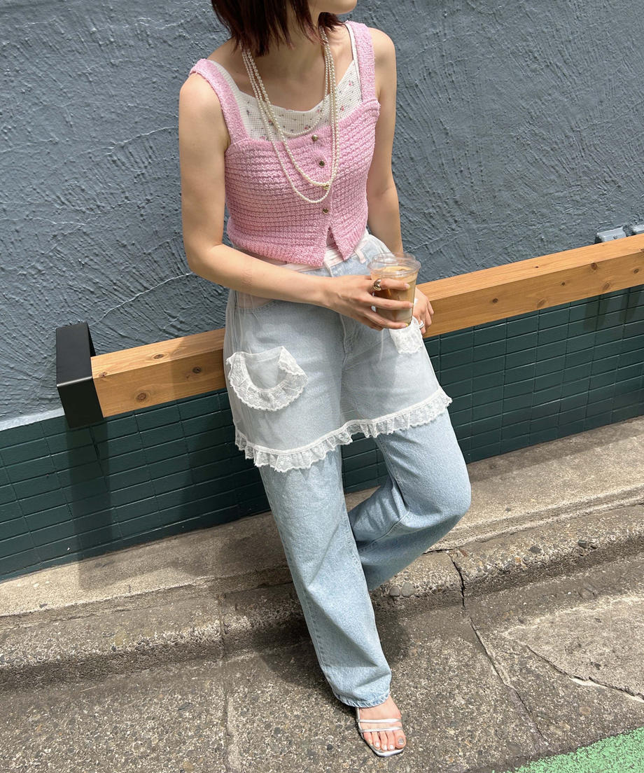 <SL2232716> ハートボタンニットビスチェ