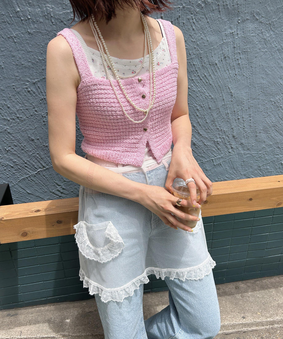 <SL2232716> ハートボタンニットビスチェ