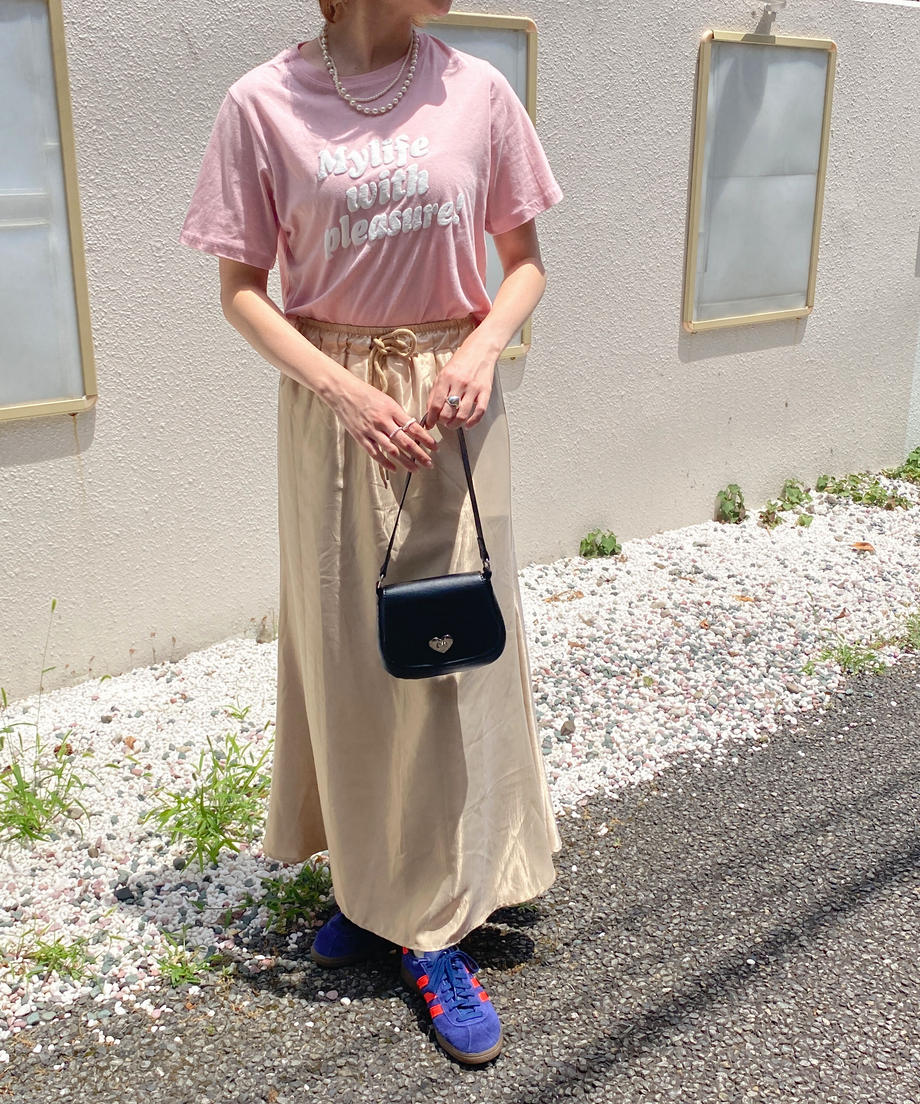 <SL2232728> サテンフレアロングスカート