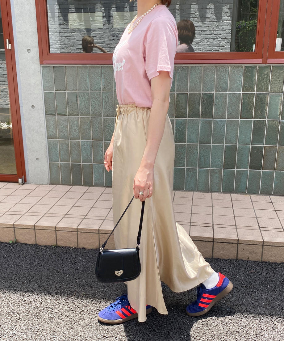 <SL2232728> サテンフレアロングスカート
