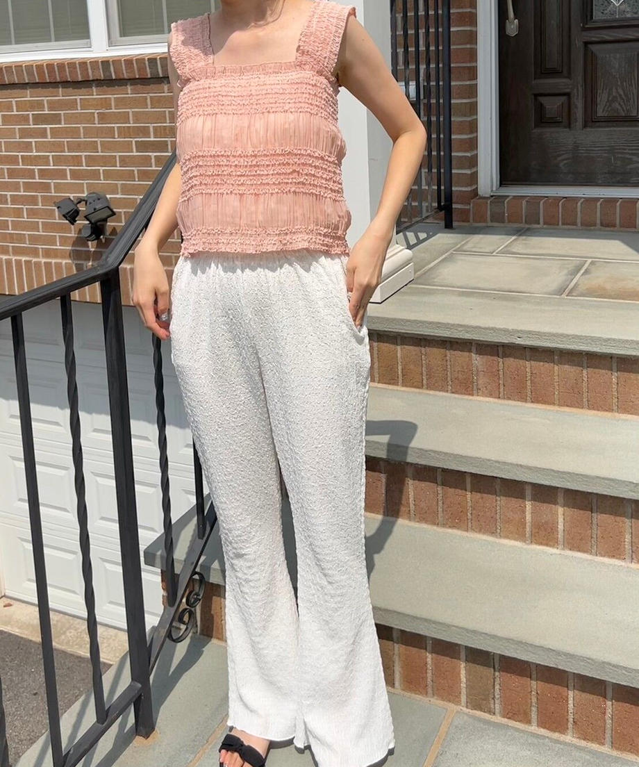 <SL2232732> Jacquard flare pants
