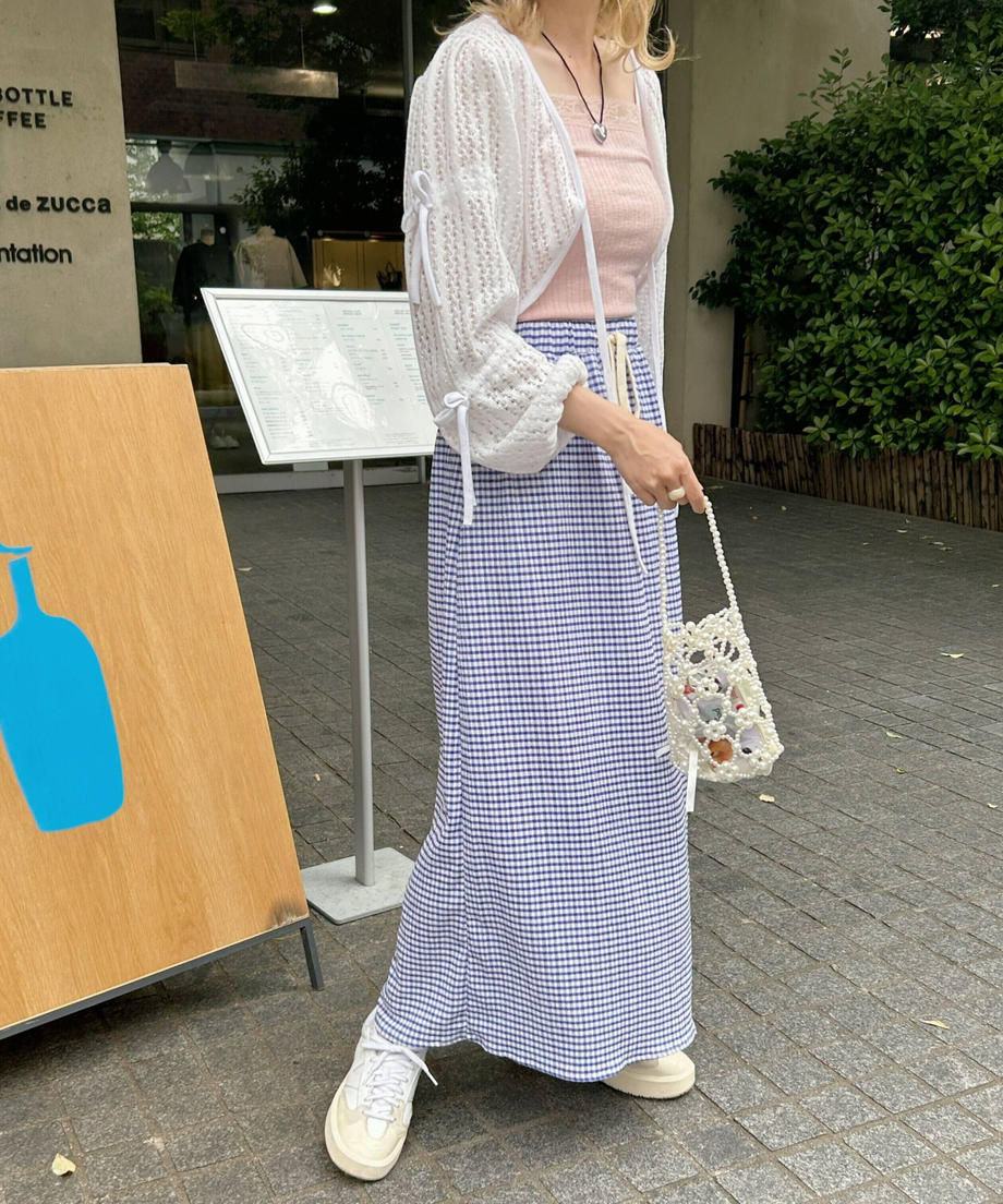 <SL2232747> 透かし編みリボンボレロカーディガン
