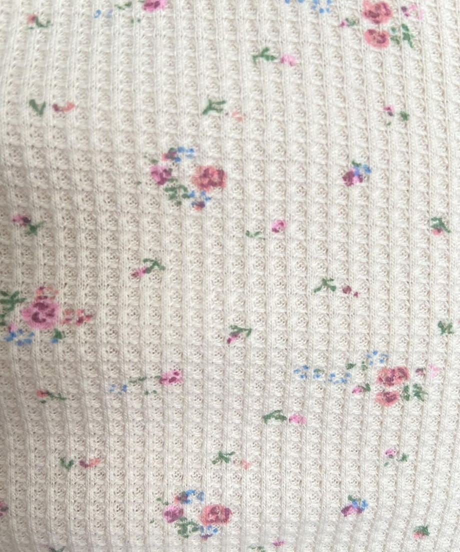 <SL2232748> レトロフラワーワッフルタンク