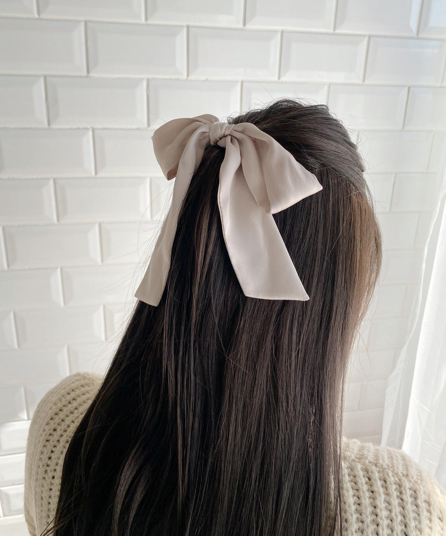 <SL4231602> サテンロングリボンヘアゴム