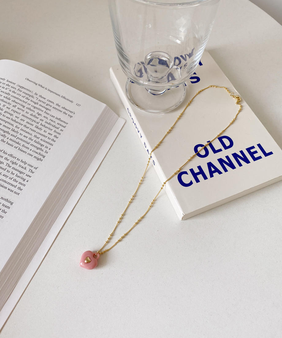 <SL4231608> color heart necklace