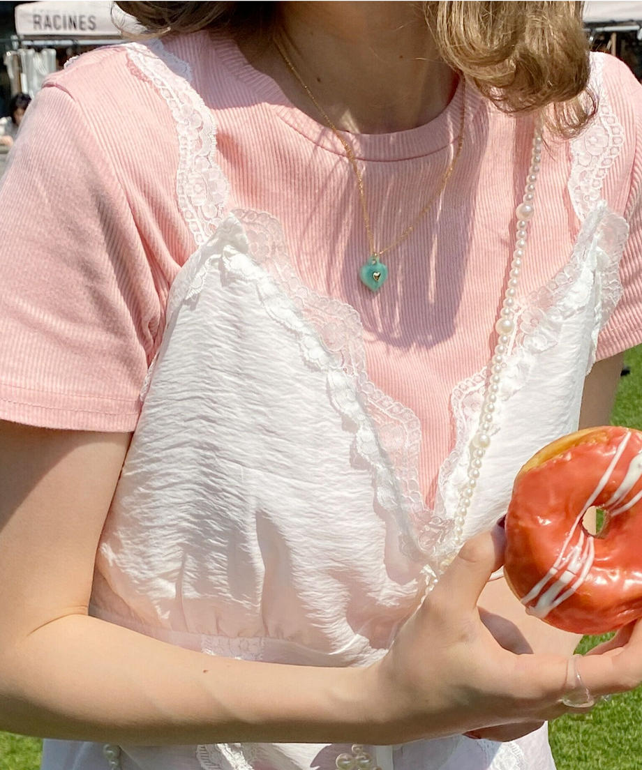 <SL4231608> color heart necklace