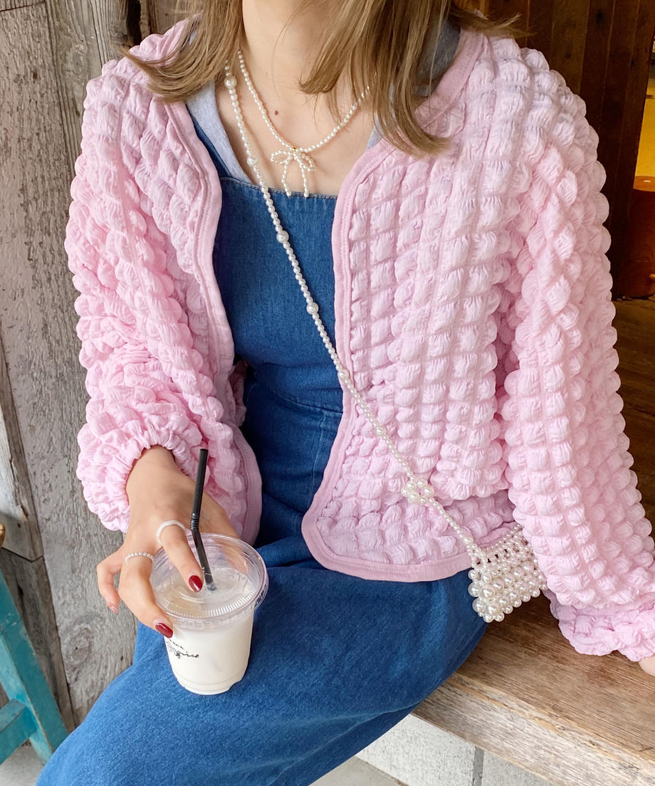 <SL4231611> pearl ribbon necklace