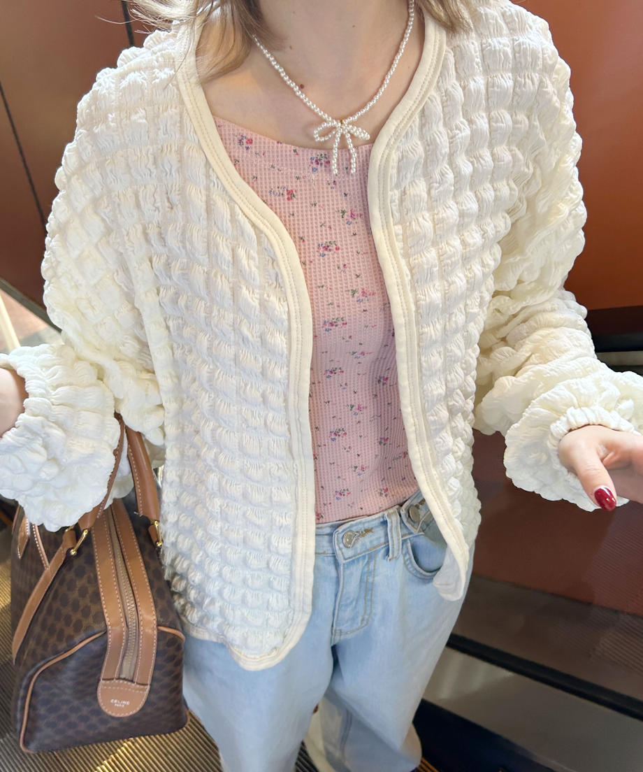 <SL4231611> pearl ribbon necklace